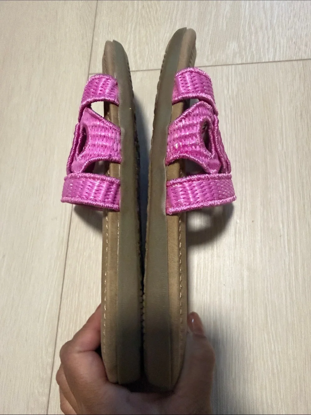 Cliffs by WHITE MOUNTAIN Pink Braided Slide Sandals